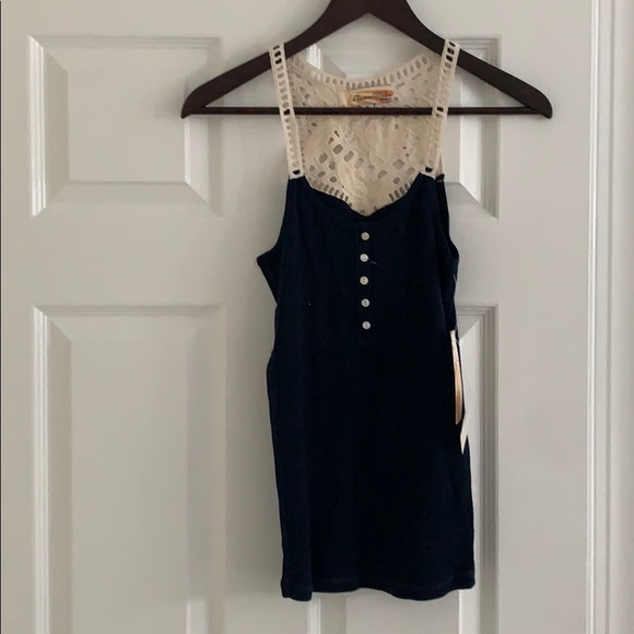 NWT! Navy And White Tank Top - Picture 1 of 5